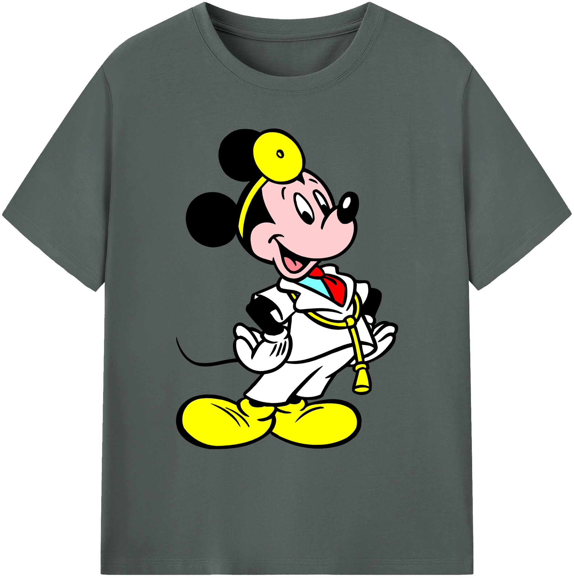 ミッキーマウス Mickey Mouse 綿100％ メンズ半袖Tシャツ｜肌触りやわらか＆通気性